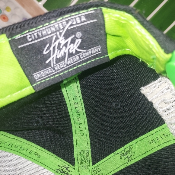 Washington DC hat black neon Yellow city hunter snapback - Picture 5 of 5